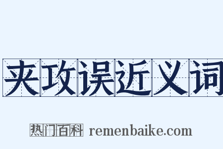 夹攻误近义词是什么意思的图片